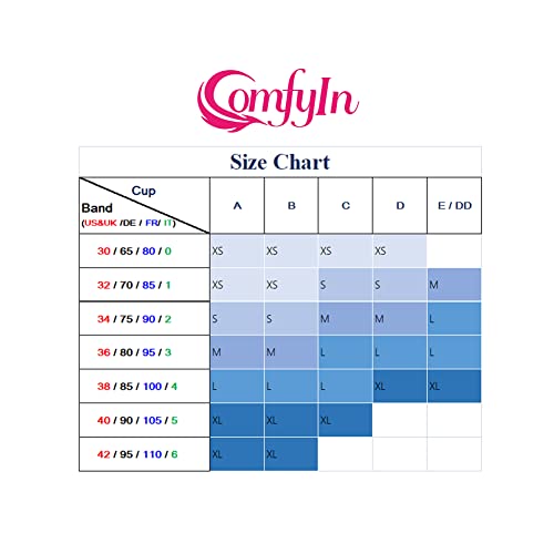 Comfyin Wireless Bras for Women Non Wired Seamless Bras with Removable Pads 3 Pack