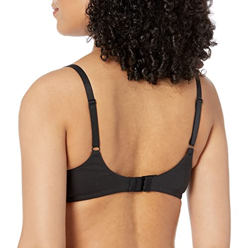 Amazon Essentials Women's Underwired T-Shirt Bra, Pack of 2, Black/Grey Heather, 38DD