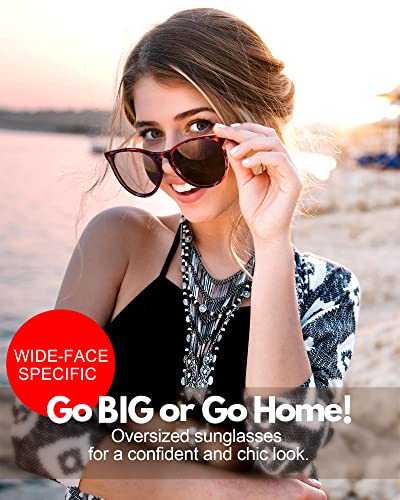 TJUTR Photochromic Polarized Sunglasses Unisex for Driving, Classic Retro Round Eyewear UV Protection (Leopard Frame/Photochromic Lens)