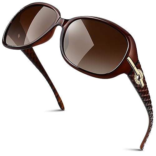 GQUEEN Oversized Polarised Sunglasses Womens Ladies UV400 Protection Vintage Fashion Trendy Sunglasses