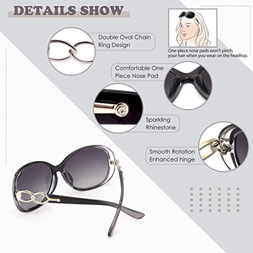 Polarised Sunglasses Womens Trendy Oversized Ladies Shades UV400 Protection Retro CAT3 Sun Glasses