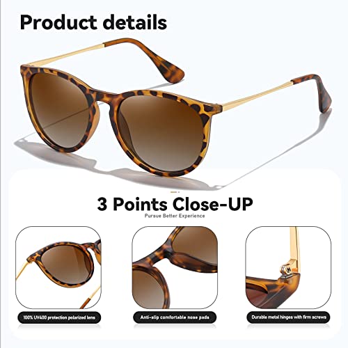 kunchu Womens Sunglasses Unisex Sunglasses Womens Polarized Mens Cat Eye Sunglasses for Women Metal Frame for Women Men