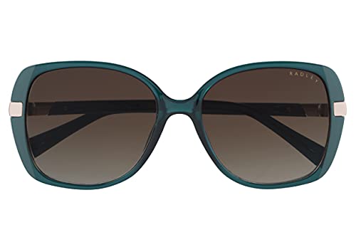 RADLEY MORWENNA Women's Sunglasses 107 Gloss Crystal Green/Brown Gradient, 57/17/140
