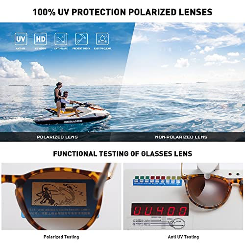 kunchu Womens Sunglasses Unisex Sunglasses Womens Polarized Mens Cat Eye Sunglasses for Women Metal Frame for Women Men