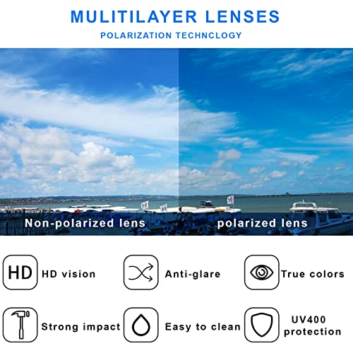 umorismo 3 pieces Women Sunglasses, UV 400 Glasses Oversized Polarized Sunglasses Classic Shiny Frame Ladies Sun Glasses Eyewear