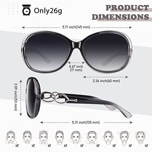 Polarised Sunglasses Womens Trendy Oversized Ladies Shades UV400 Protection Retro CAT3 Sun Glasses