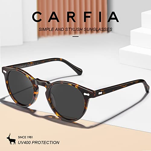 CARFIA Polarised Womens Sunglasses Vintage UV400 Protection Acetate Frame