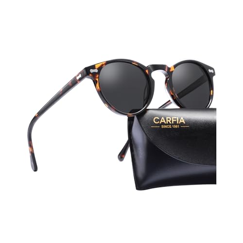 CARFIA Polarised Womens Sunglasses Vintage UV400 Protection Acetate Frame