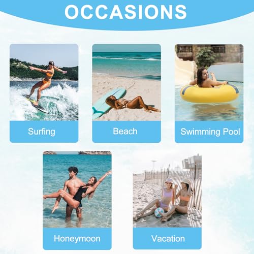 JASAMBAC Bathing Suits for Women Tummy Control Retro Leaf Floral Printed Sport Athletic Swimsuits Black M