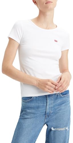 Levi's Women's 2-Pack Tee T-Shirt, White + & White +, L