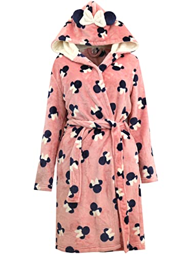 Disney Womens Dressing Gown Minnie Mouse Pink Large