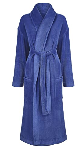 Champion Ladies AVA Warm Fleece Nightwear Dressing Gown Robe Blue 20-22