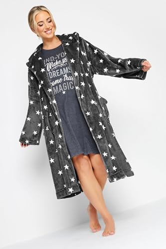 Yours Curve Star Print Dressing Gown - Women's - Plus Size Curve