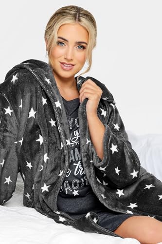 Yours Curve Star Print Dressing Gown - Women's - Plus Size Curve