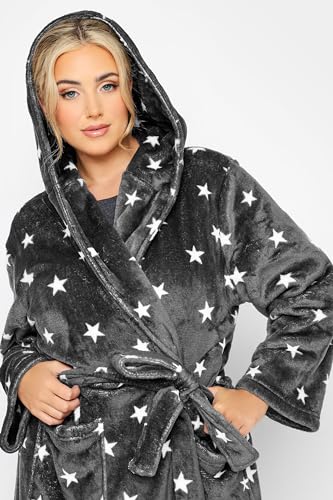 Yours Curve Star Print Dressing Gown - Women's - Plus Size Curve