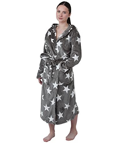 Style Slice Dressing Gowns for Women UK-Fleece Womens Dressing Gowns Long-Ladies Dressing Gowns Fluffy-Bath Robes for Women- Hooded Dressing Gown Hooded Dressing Gown
