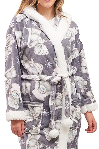 Ex High Street Brand Tatty Teddy Fluffy Fleece Hooded Women's Robes Dressing Gowns for Women UK Bathrobes Women Ladies Dressing Gowns