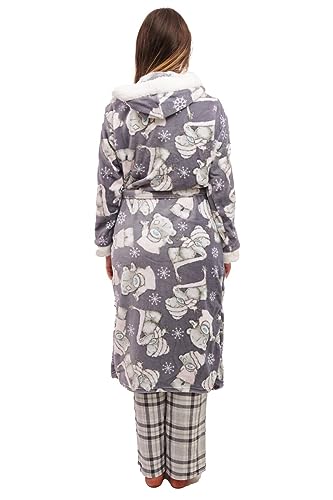 Ex High Street Brand Tatty Teddy Fluffy Fleece Hooded Women's Robes Dressing Gowns for Women UK Bathrobes Women Ladies Dressing Gowns