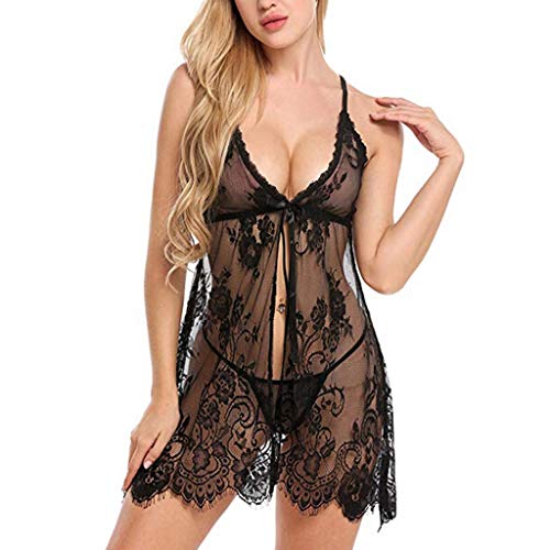 AMhomely Sexy Underwear Female Naughty Erotic Outfits Ladies Babydoll Sleepwear Underwear Sexy Lace Bow Nightwear Slutty Nightwear Sets Women UK Valentines Sale Clearance