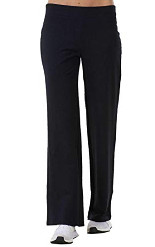ChicWhisper Ladies Cotton Rich Straight Leg Joggers Black