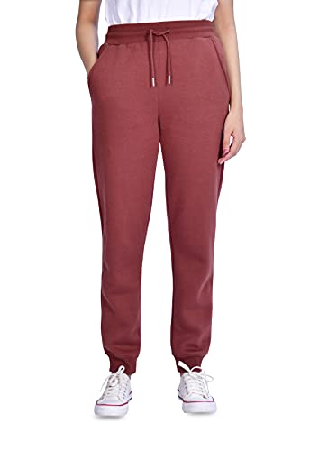 M17 Women Ladies Girls Slim Leg Jogging Bottoms Sweatpants Casual Pants Joggers Trousers Tracksuit Lounge Yoga Gym Pockets (L, Chocolate Brown)