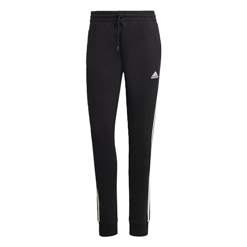 adidas Women's Essentials 3-Stripes Joggers, Black/White, M