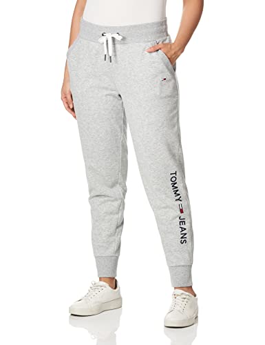 Tommy Hilfiger Women's Women's Jogger Sweatpants, Stone Grey Heather, L UK