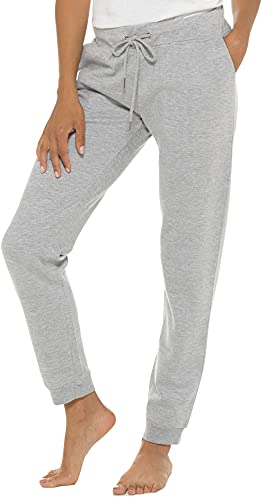 INSIGNIA Ladies Jogging Pants Lounge Trousers (Grey Marl, L)