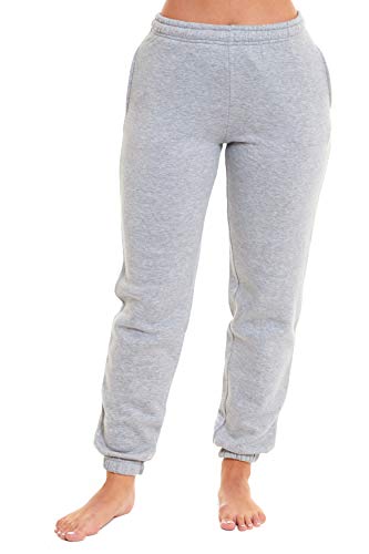 Habigail Womens Casual Fleece Jogging Joggers Tracksuit Bottoms Ladies Jog Pants Sport Gym Drawstring Loungwear (Grey Marl, Medium)