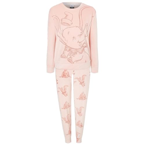 K Collection Ladies Ex Store Velour Pyjamas - Warm Fleece Soft PJs for Women - Loungewear Nightwear - Assorted Designs - Sizes 4-22 (8-10, Dumbo)