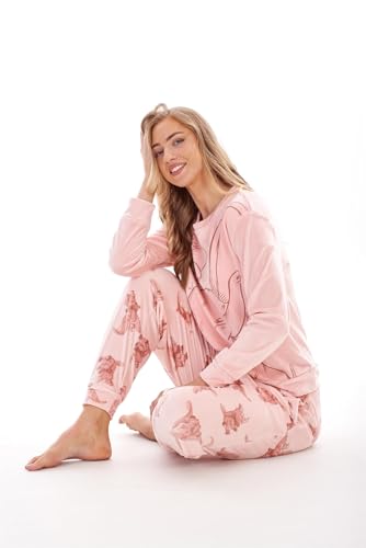K Collection Ladies Ex Store Velour Pyjamas - Warm Fleece Soft PJs for Women - Loungewear Nightwear - Assorted Designs - Sizes 4-22 (8-10, Dumbo)