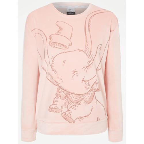 K Collection Ladies Ex Store Velour Pyjamas - Warm Fleece Soft PJs for Women - Loungewear Nightwear - Assorted Designs - Sizes 4-22 (8-10, Dumbo)