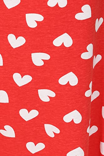 Disney Snow White Dwarfs Grumpy But Gorgeous Ladies Long Cotton Pyjamas, Red, 20-22