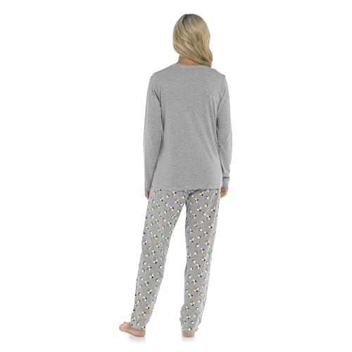 Habigail Ladies Pyjamas Loungewear Womens Pjs Top & Bottoms Pajamas Cockapoo Dog Sloth Hedgehog Sleepwear Nightwear Soft Jersey Cotton Rich (as8, alpha, l, regular, regular, Bee)