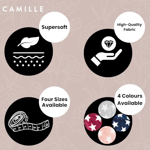 Camille Womens 2 Piece Super Soft Pyjama Set - Grey & White Star Print Thick Fleece Full Length PJ Set - Long Sleeves & Elasticated Waist for Ultimate Comfort and Warmth 14-16