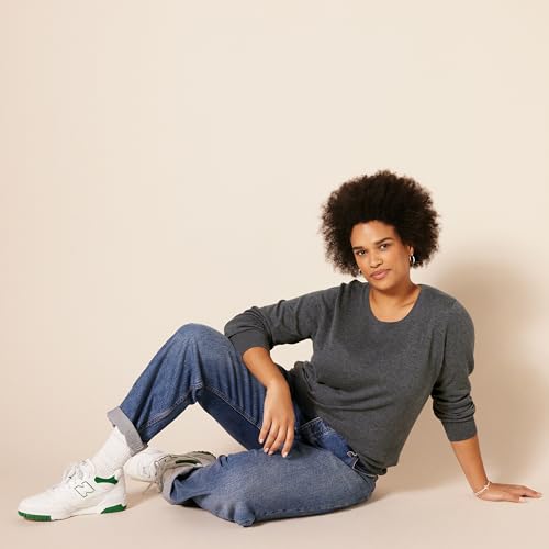 Amazon Essentials Women's Long-Sleeve Lightweight Crewneck Jumper (Available in Plus Size), Burgundy, M