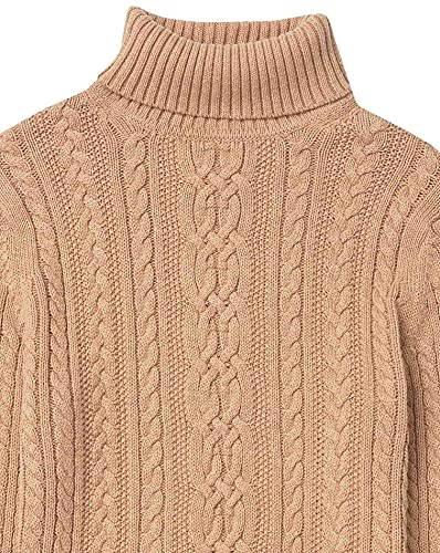 Amazon Essentials Women's Fisherman Cable Roll-Neck Jumper (Available in Plus Size), Cream, M