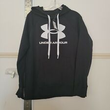 Under Armour Women's Rival Fleece Logo Hoodie, Black White White (001), M UK