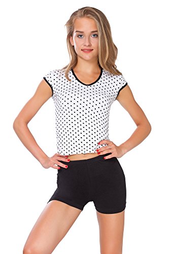 FUTURO FASHION Super Soft Cotton Shorts Elastic Stretch Yoga Knickers, Breathable Short Leggings for Women, Yoga Cycling Sport Pants, Sizes UK 8-22 PSL5 Black