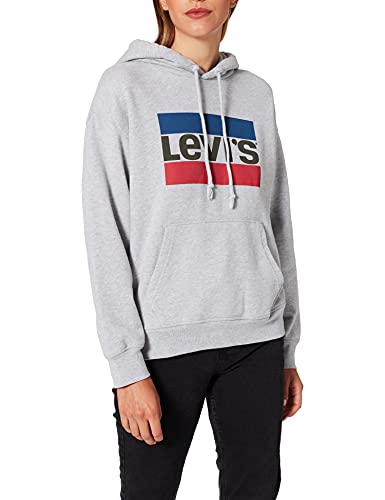 Levi's Women's Graphic Standard Hoodie Sportswear 2.2 Starstruck Heather Grey (Grey) M -