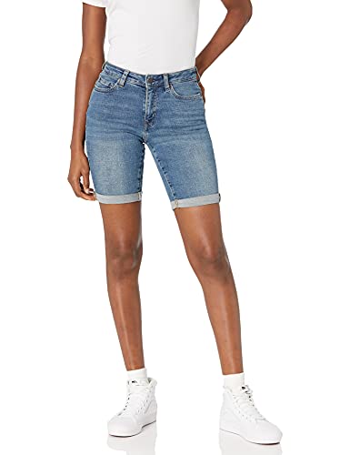 Amazon Essentials Women's 9" Denim Bermuda Shorts, Medium Wash, 12