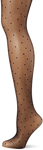 Pretty Polly Women's Pinspot 15 DEN Tights, Black, One size