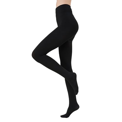 Louis Donné Women Magic Stretch Thermal Tights Ladies Pantyhose Women Sheer Warm Pantyhose Fake Translucent Tights（Black）