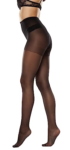 JUST BEAUTY TOUCH Classic Tights 20 Denier Sheer Semi Matt size S - XL Available 14 colours (Black, Small)