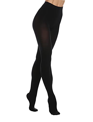 EVERSWE Women 80 Den Soft Opaque Tights, Women's Tights (L-XL, Totally Black)
