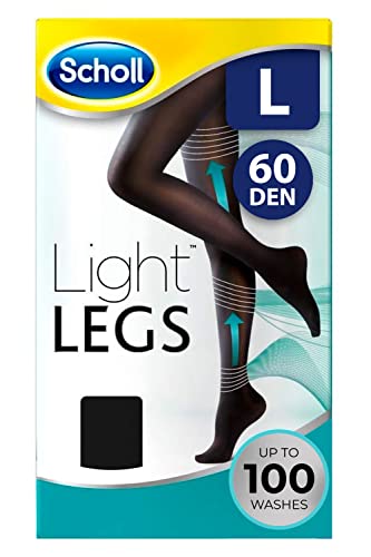 Scholl Light Legs Compression Tights for Women 60 Denier, Black, Large, 3068208(Packaging may vary)