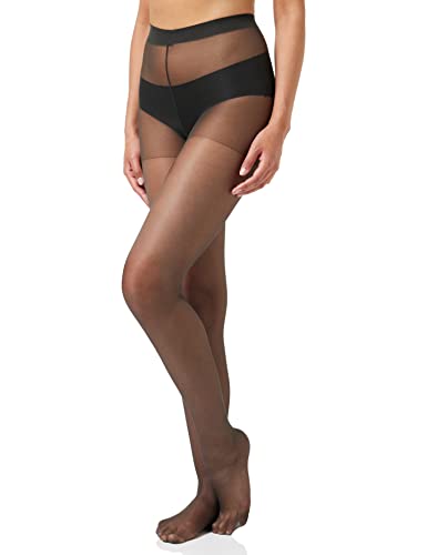 Charnos Women's 10 Denier Gloss Tights, Black (Barely Black 103), M UK