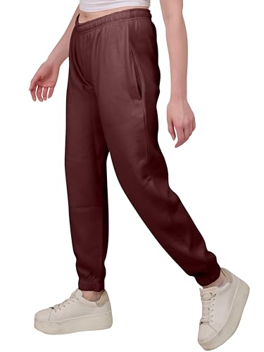 Love My Fashions Women's Plain Gym Sport Jogger Sweatpants & Summer Casual Loose Jogger Pockets Pants and Baggy Elastic Waist Cargo Trousers for Casual Hip Hop, Gym and Jogging Wine