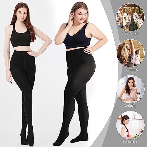 YOGINGO 2 Pairs of Women's Sheer Black Tights - Soft and Elegant Opaque Pantyhose and Stockings (80D) WY03235-06-UKM2