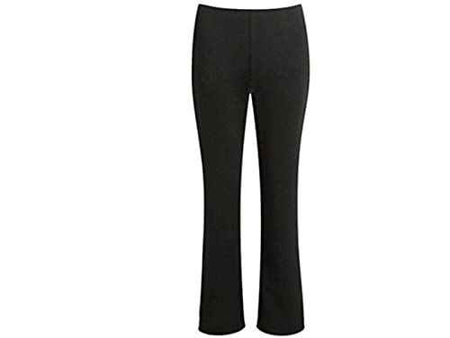 Ladies/Women Bootleg Plus FIT Trousers Ladies Soft Stretchy Pull ON Pants Girls Trouser in 3 Leg Lengths (BLK L25 W14)